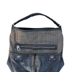 Marc By Marc Jacobs Stylish Blue Partially Leather Designer Women's Bag